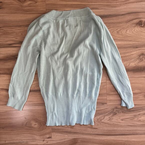 ModCloth Bea & Dot Button Up 3/4 Sleeve Cardigan in Pastel Mint - Picture 2 of 5